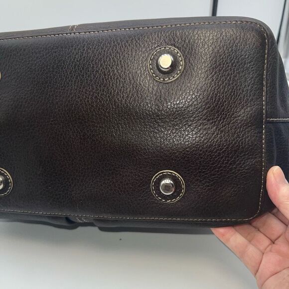 Marc Jacobs Vintage Thick Leather Hobo Bag With Bows And Psychedelic Interior - Picture 11 of 16